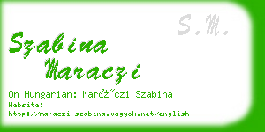 szabina maraczi business card